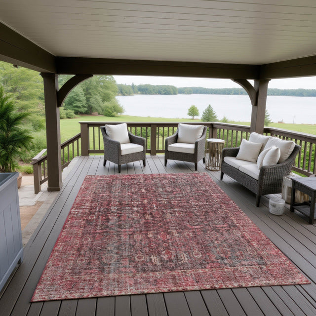 Dalyn Karaj KJ3 Pink Rug outdoor lifestyle image