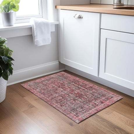 Dalyn Karaj KJ3 Pink Rug shown in a room