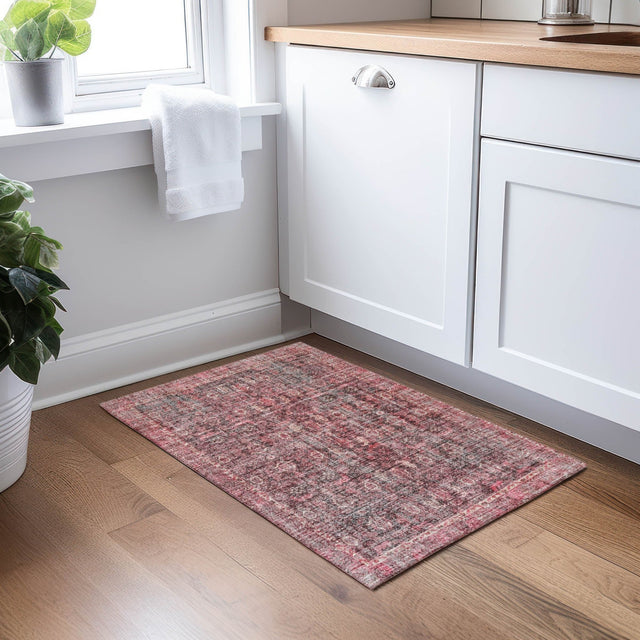 Dalyn Karaj KJ3 Pink Rug shown in a room