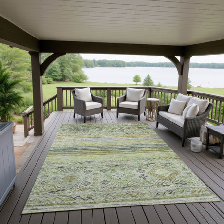 Dalyn Karaj KJ4 Aloe Rug outdoor lifestyle image