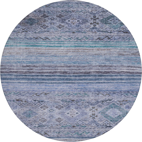Dalyn Karaj KJ4 Blue Rug round rug