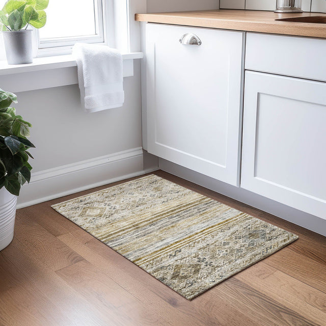 Dalyn Karaj KJ4 Brown Rug shown in a room