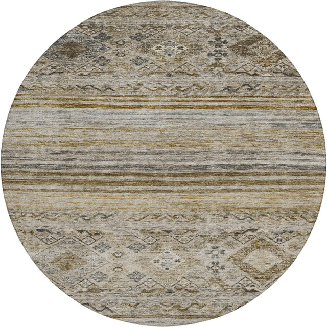 Dalyn Karaj KJ4 Brown Rug round rug