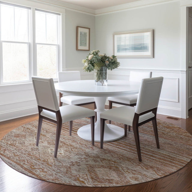 Dalyn Karaj KJ4 Copper Rug shown in a room