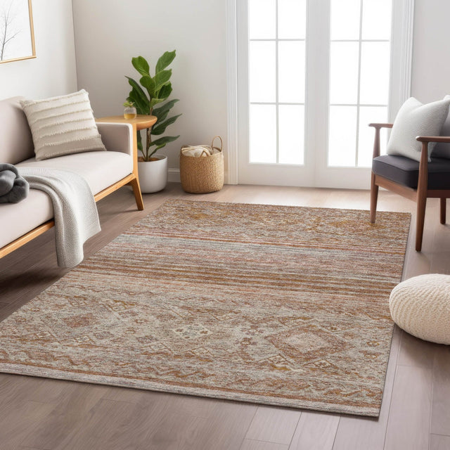 Dalyn Karaj KJ4 Copper Rug shown in a room