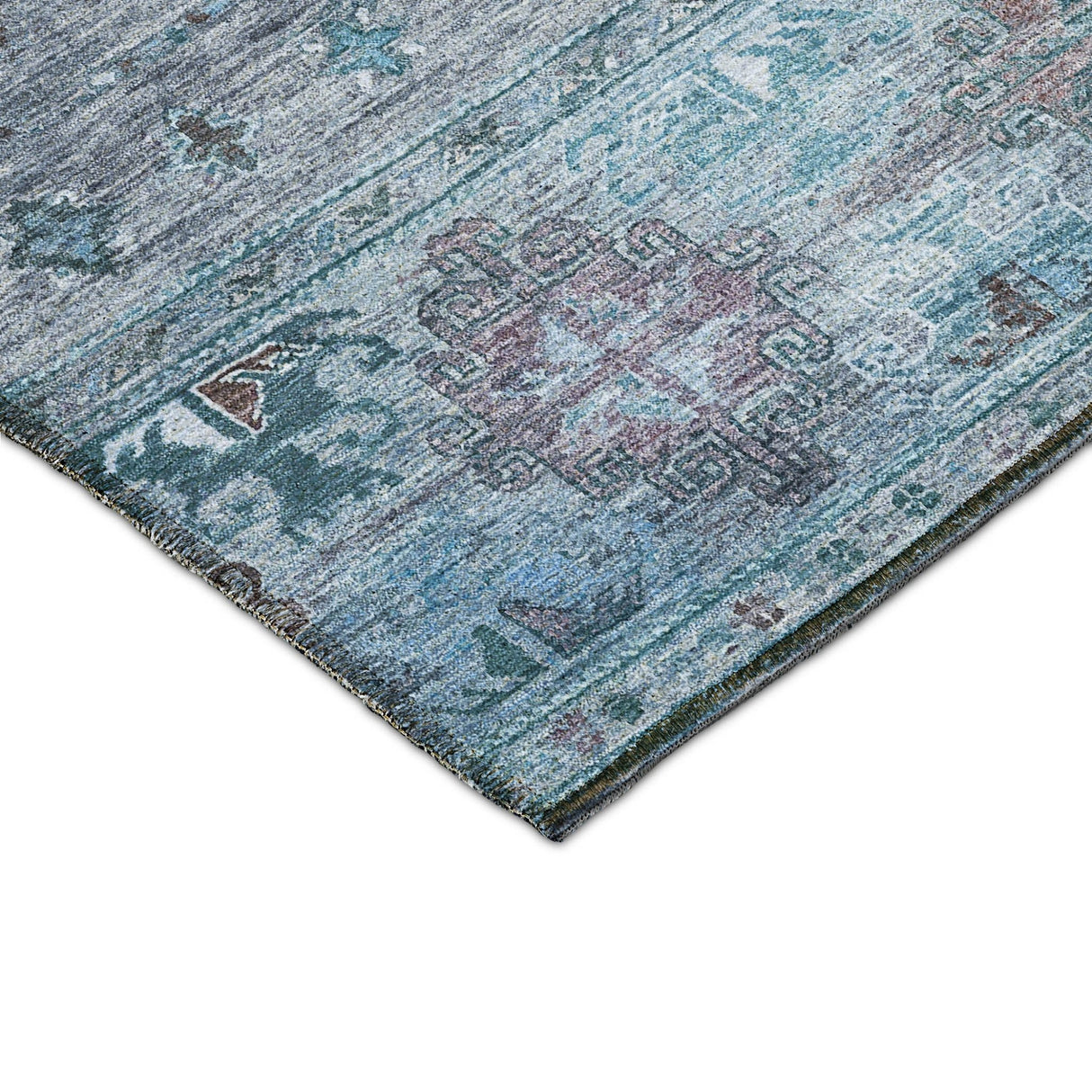 Dalyn Karaj KJ5 Blue Rug corner detail