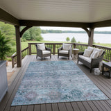 Dalyn Karaj KJ5 Blue Rug outdoor lifestyle image