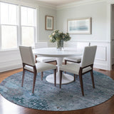 Dalyn Karaj KJ5 Blue Rug shown in a room