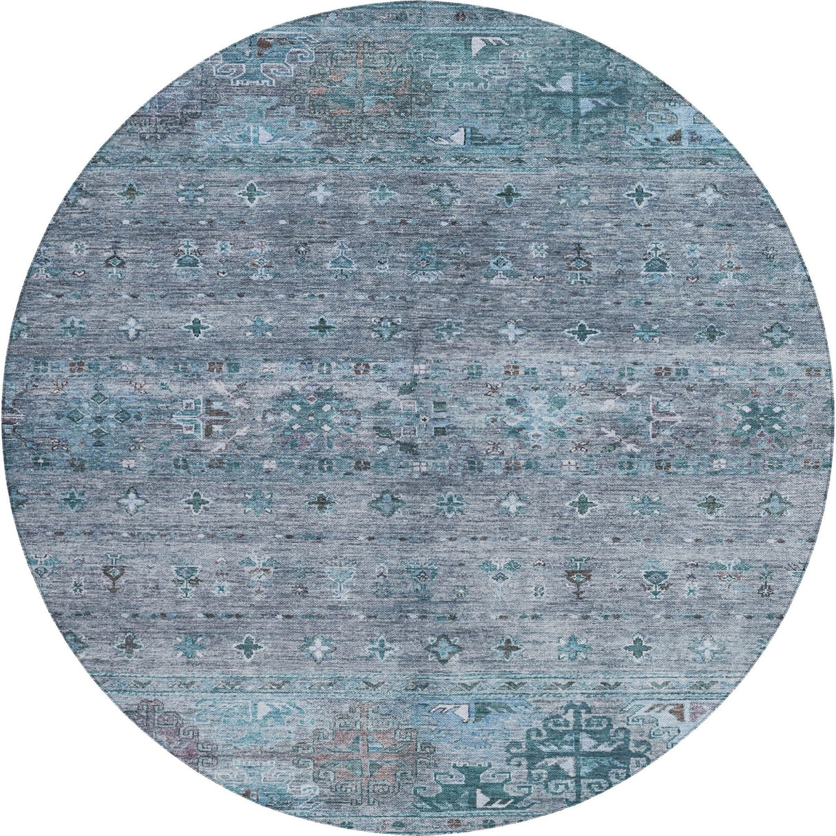 Dalyn Karaj KJ5 Blue Rug round rug