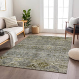 Dalyn Karaj KJ5 Pewter Rug shown in a room