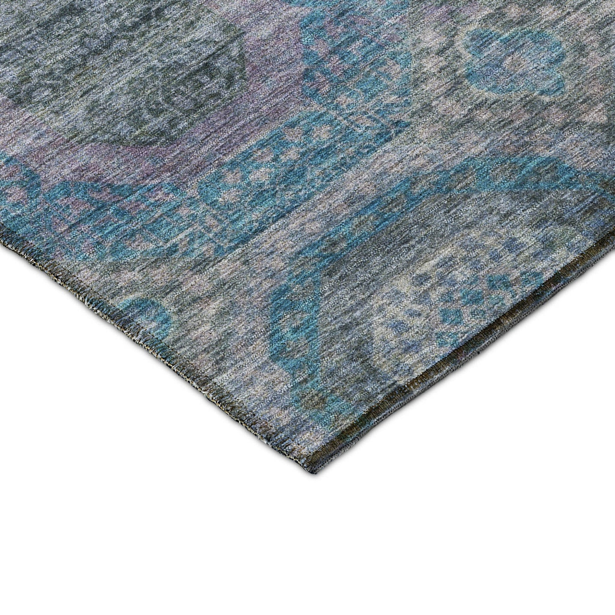 Dalyn Karaj KJ6 Blue Rug corner detail