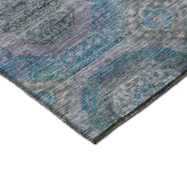 Dalyn Karaj KJ6 Blue Rug corner detail