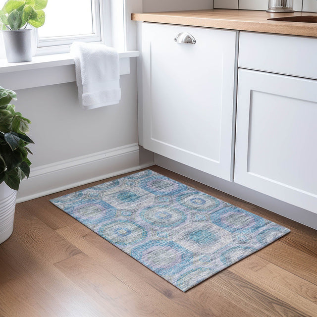 Dalyn Karaj KJ6 Blue Rug shown in a room