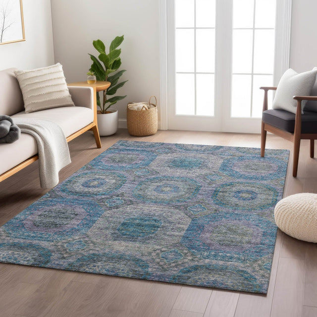 Dalyn Karaj KJ6 Blue Rug shown in a room