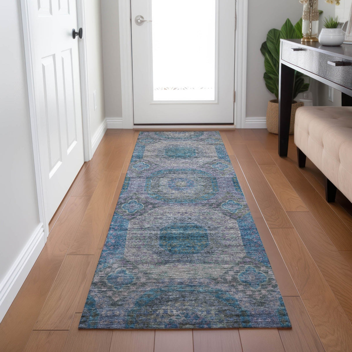 Dalyn Karaj KJ6 Blue Rug shown in a room