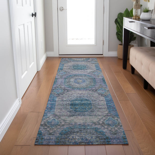 Dalyn Karaj KJ6 Blue Rug shown in a room