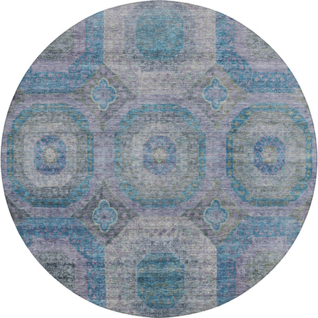 Dalyn Karaj KJ6 Blue Rug round rug