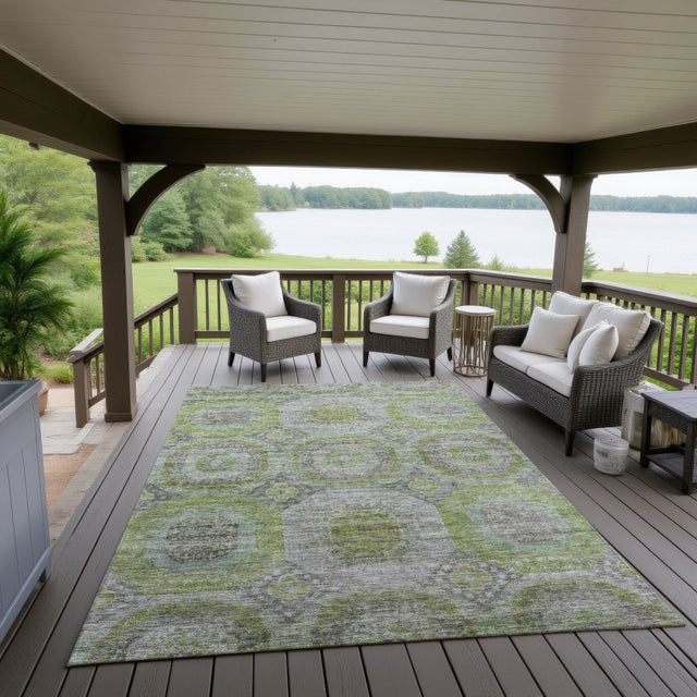 Dalyn Karaj KJ6 Olive Rug outdoor lifestyle image