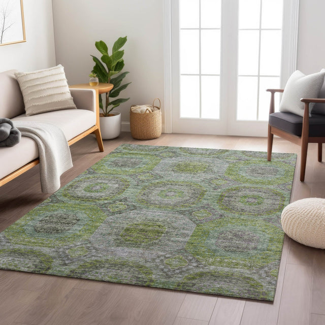 Dalyn Karaj KJ6 Olive Rug shown in a room