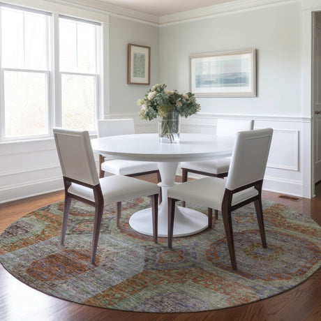Dalyn Karaj KJ6 Paprika Rug shown in a room