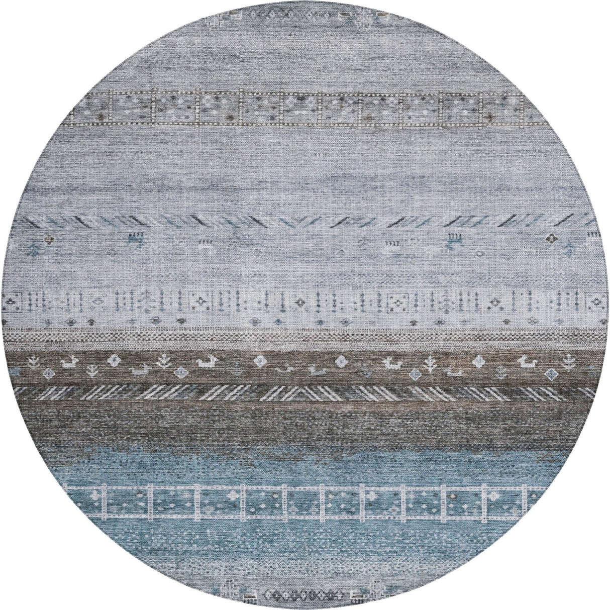 Dalyn Karaj KJ7 Blue Rug round rug