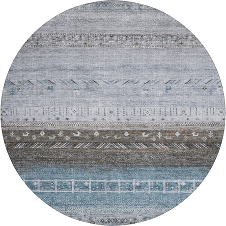 Dalyn Karaj KJ7 Blue Rug round rug