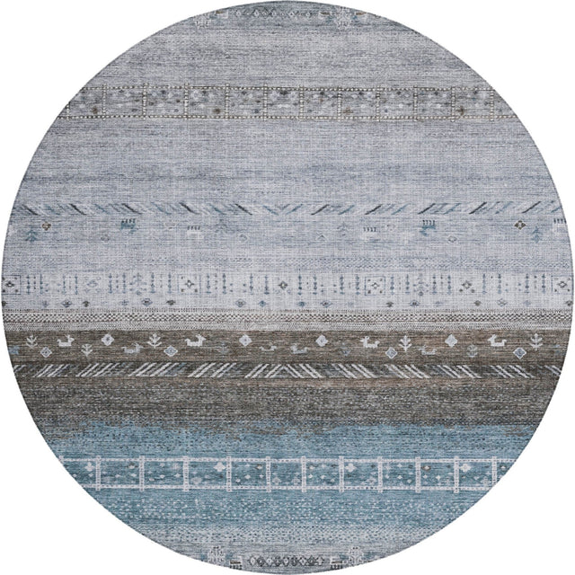 Dalyn Karaj KJ7 Blue Rug round rug