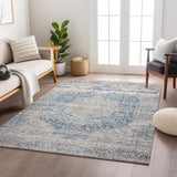 Dalyn Karaj KJ8 Blue Rug shown in a room