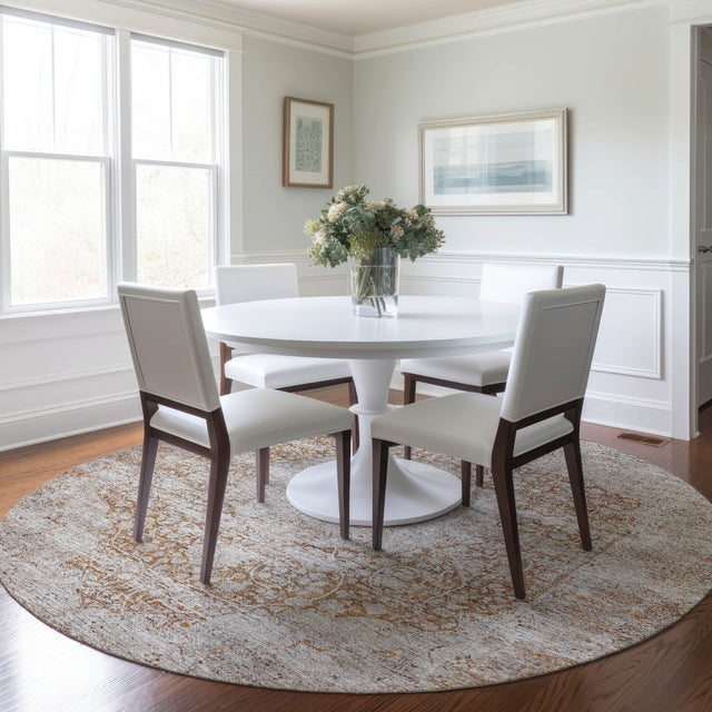 Dalyn Karaj KJ8 Copper Rug shown in a room