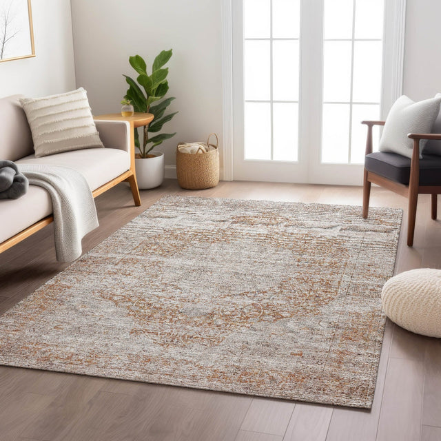 Dalyn Karaj KJ8 Copper Rug shown in a room