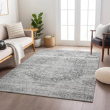 Dalyn Karaj KJ8 Gray Rug shown in a room