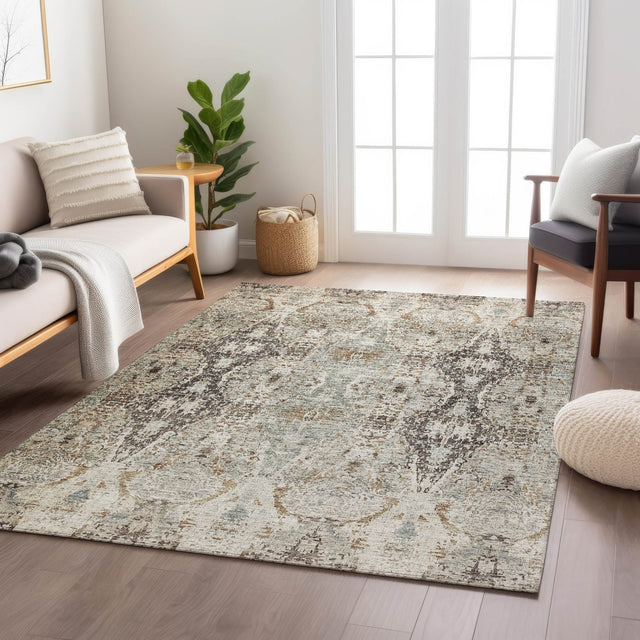 Dalyn Karaj KJ9 Linen Rug shown in a room