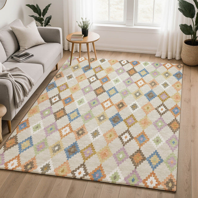 Dalyn Kenner KN10 Beige Rug shown in a room
