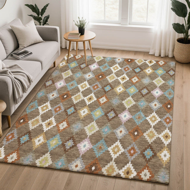 Dalyn Kenner KN10 Chocolate Rug shown in a room