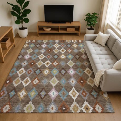 Dalyn Kenner KN10 Chocolate Rug shown in a room