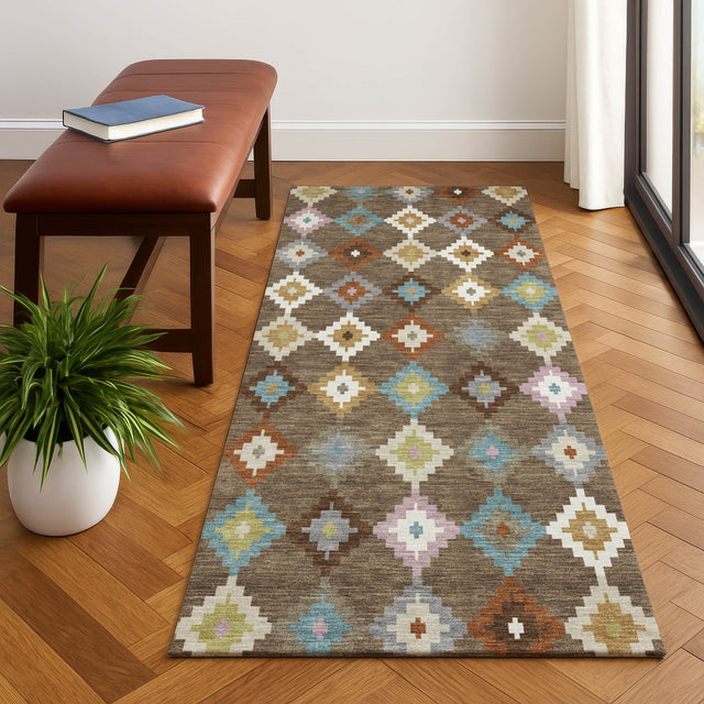 Dalyn Kenner KN10 Chocolate Rug shown in a room