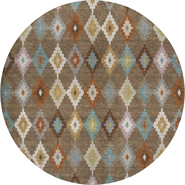 Dalyn Kenner KN10 Chocolate Rug round rug
