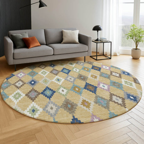 Dalyn Kenner KN10 Gold Rug shown in a room