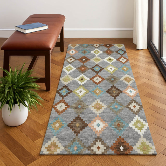 Dalyn Kenner KN10 Gray Rug shown in a room