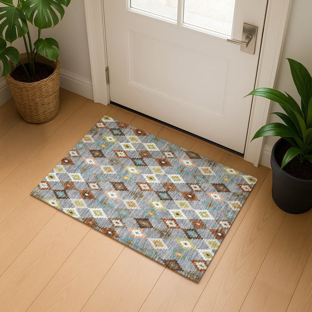 Dalyn Kenner KN10 Gray Rug shown in a room
