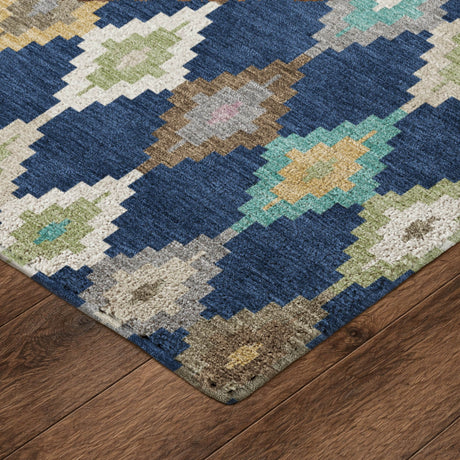 Dalyn Kenner KN10 Navy Rug corner detail