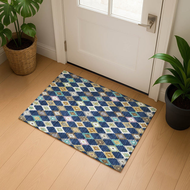 Dalyn Kenner KN10 Navy Rug shown in a room