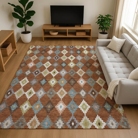 Dalyn Kenner KN10 Paprika Rug shown in a room