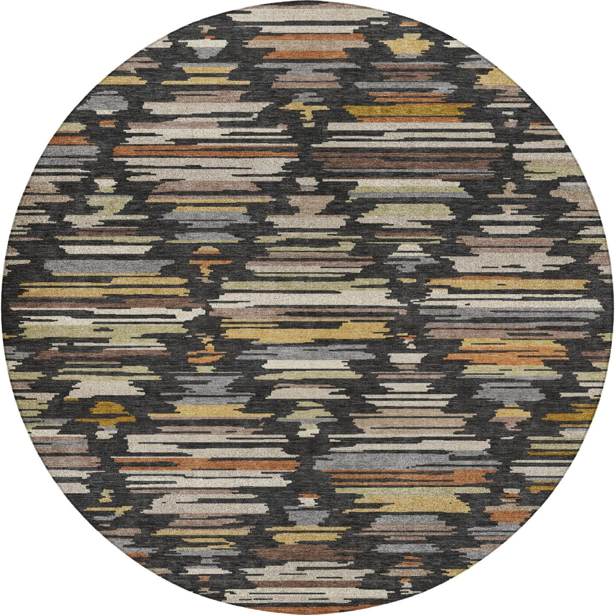 Dalyn Kenner KN2 Black Rug round rug