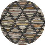 Dalyn Kenner KN2 Black Rug round rug