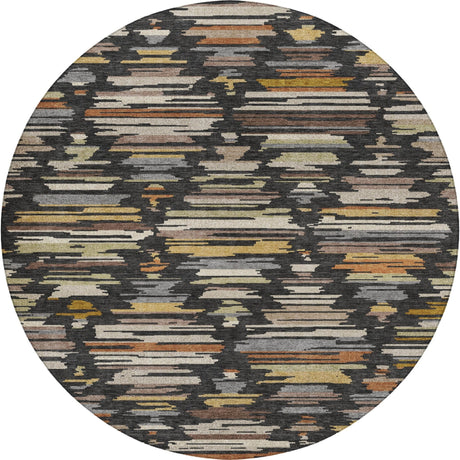Dalyn Kenner KN2 Black Rug round rug