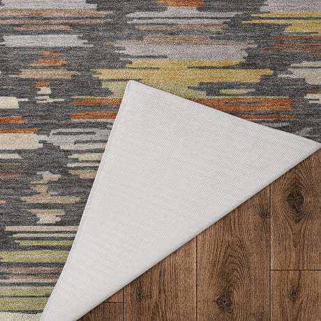 Dalyn Kenner KN2 Charcoal Rug backing detail