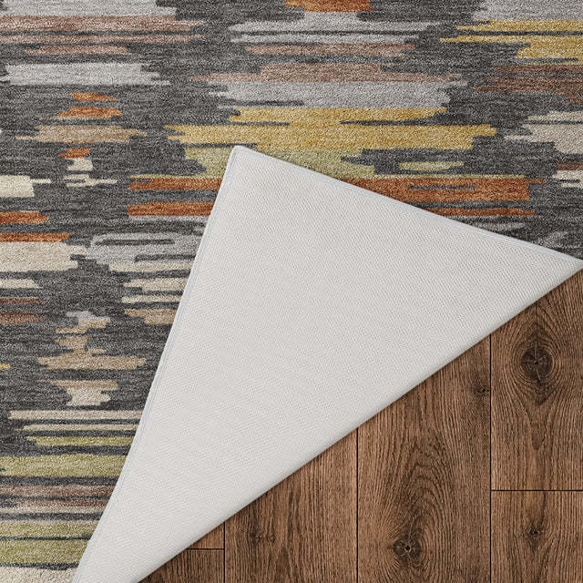 Dalyn Kenner KN2 Charcoal Rug backing detail