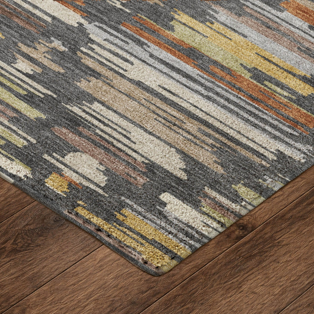 Dalyn Kenner KN2 Charcoal Rug corner detail