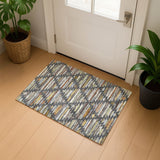 Dalyn Kenner KN2 Charcoal Rug shown in a room